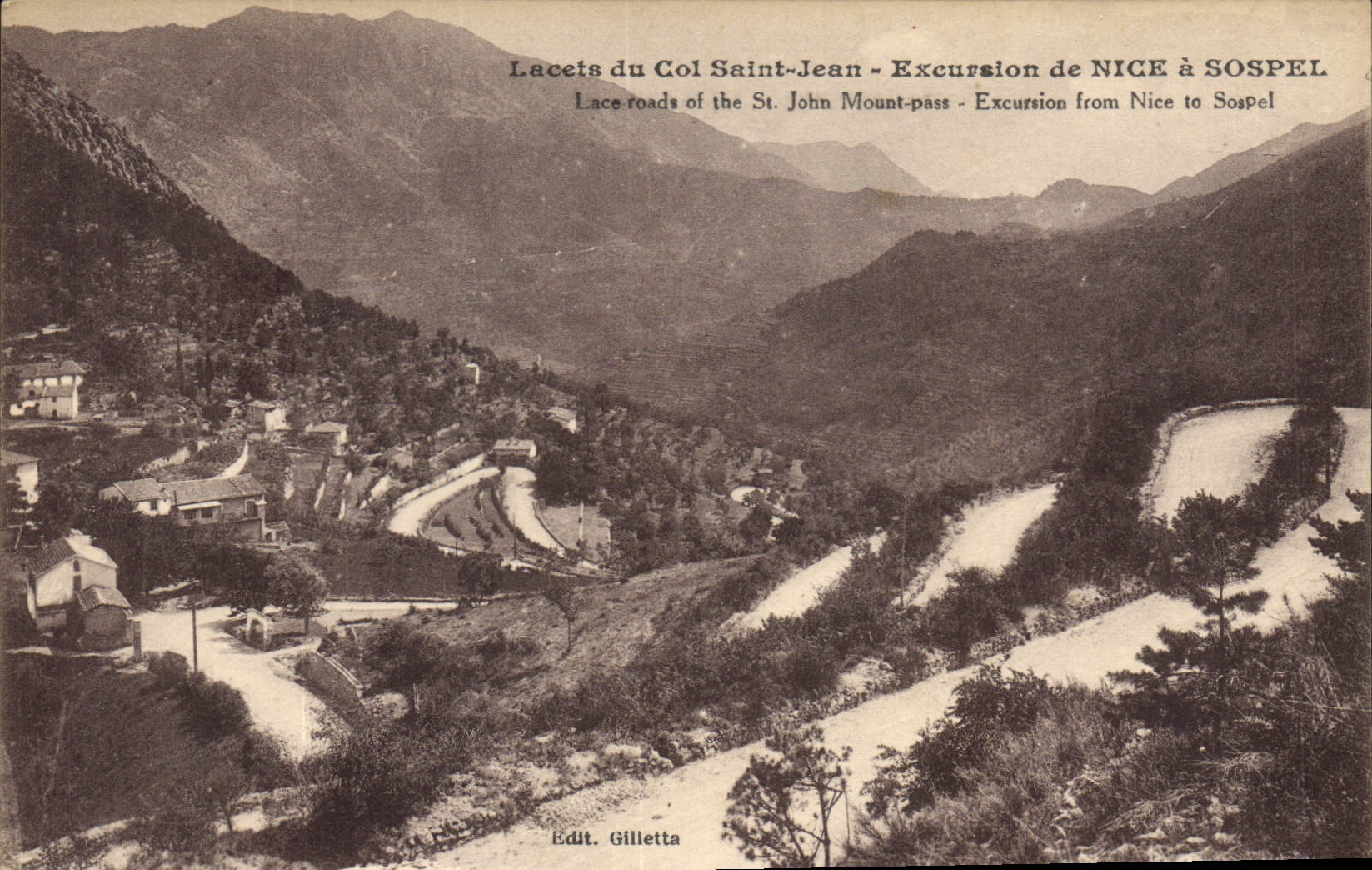 CPA Lacets du Col Saint Jean Excursion de Nice a Sospel 