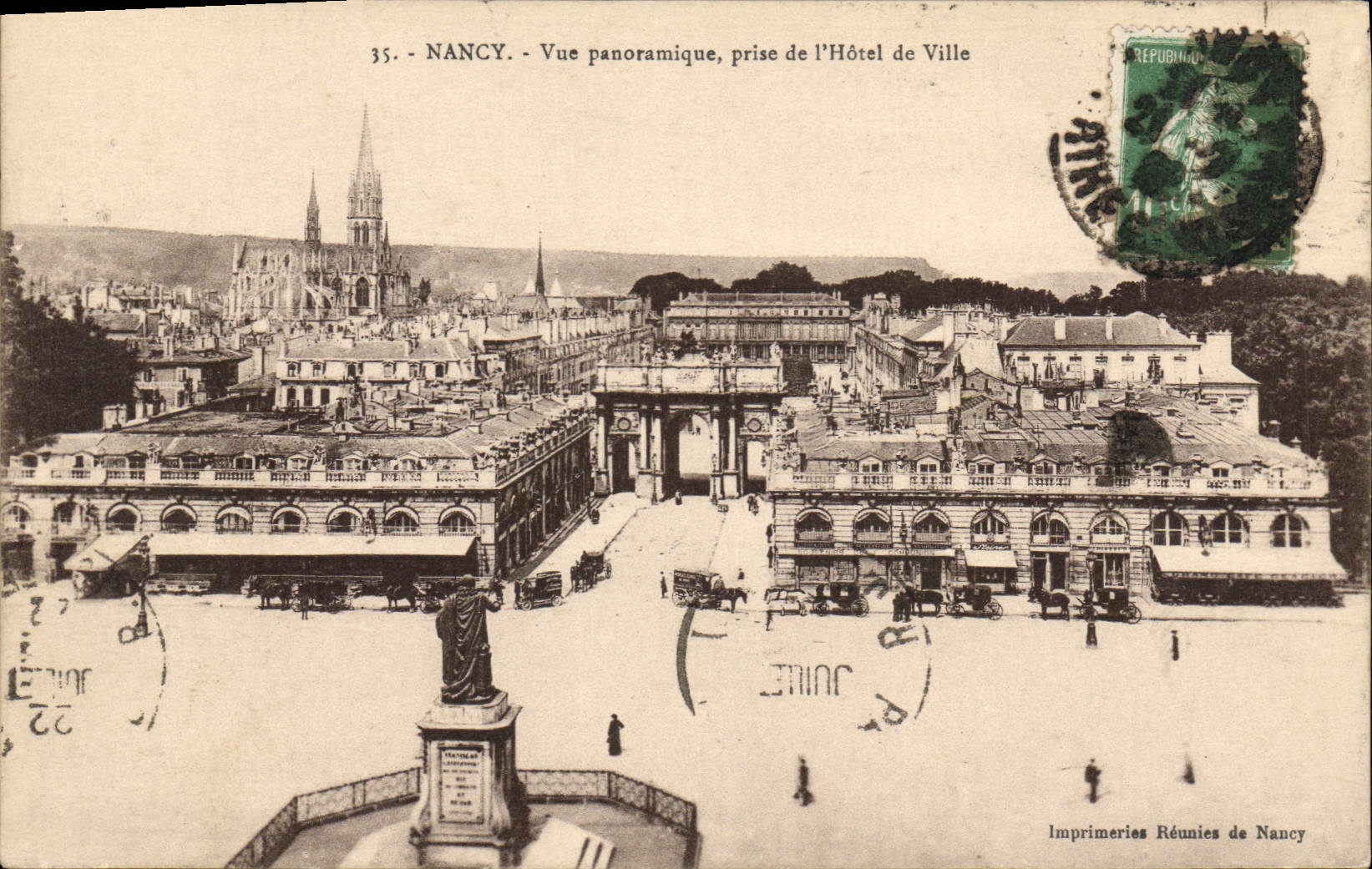 CPA Nancy Vue panoramique prise de l'Hotel de Ville 