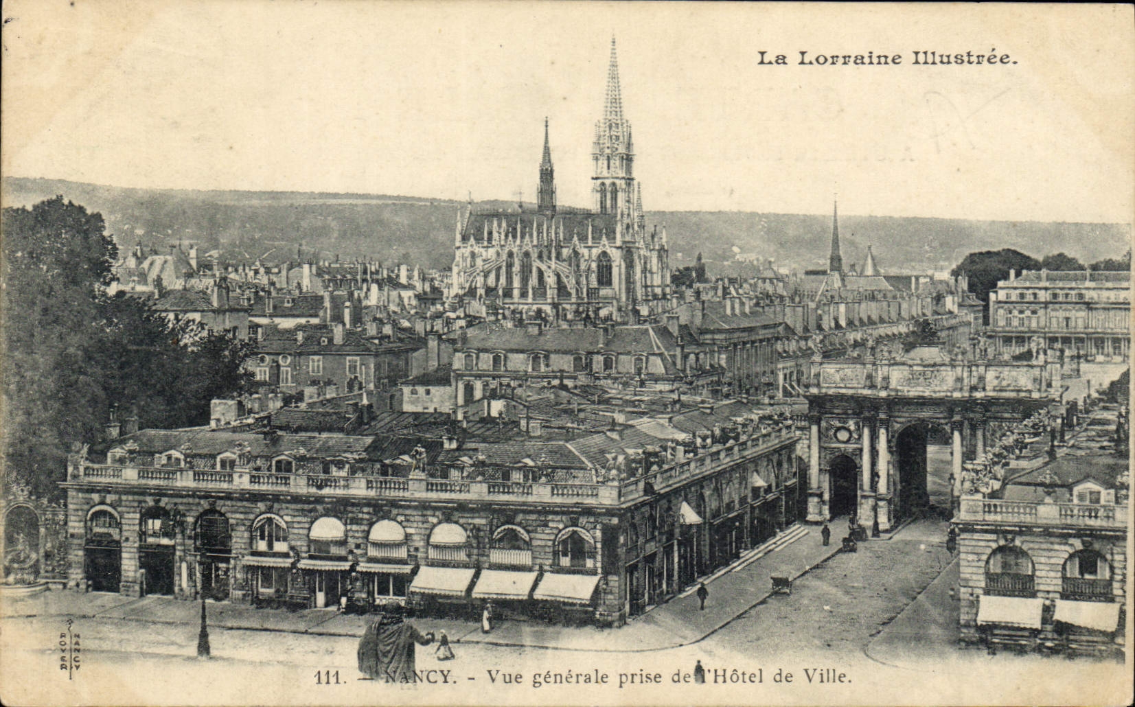 CPA Nancy Vue generale prise de l'Hotel de Ville 