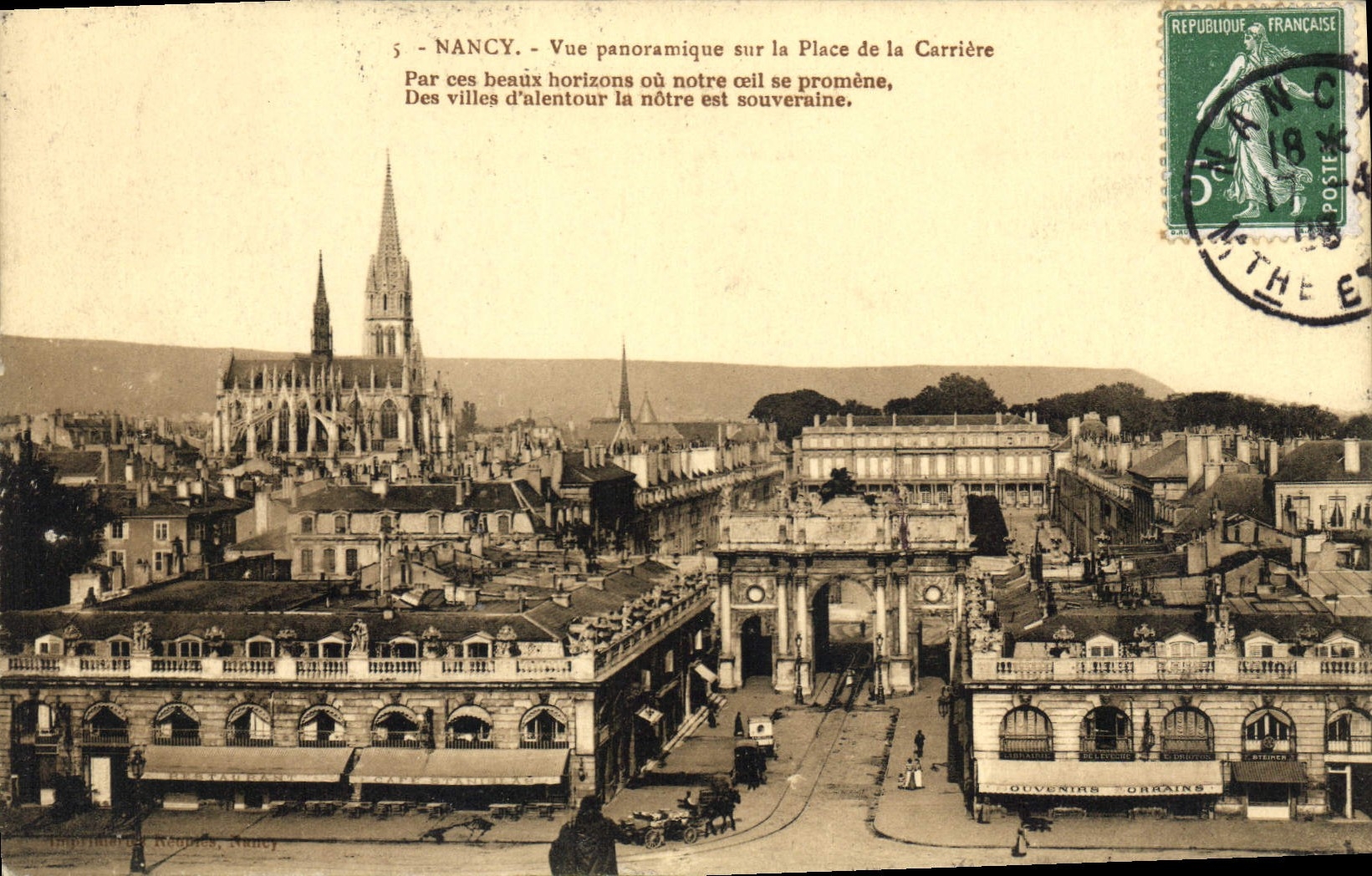 CPA Nancy Vue panoramique sur la Place de la Carriere 