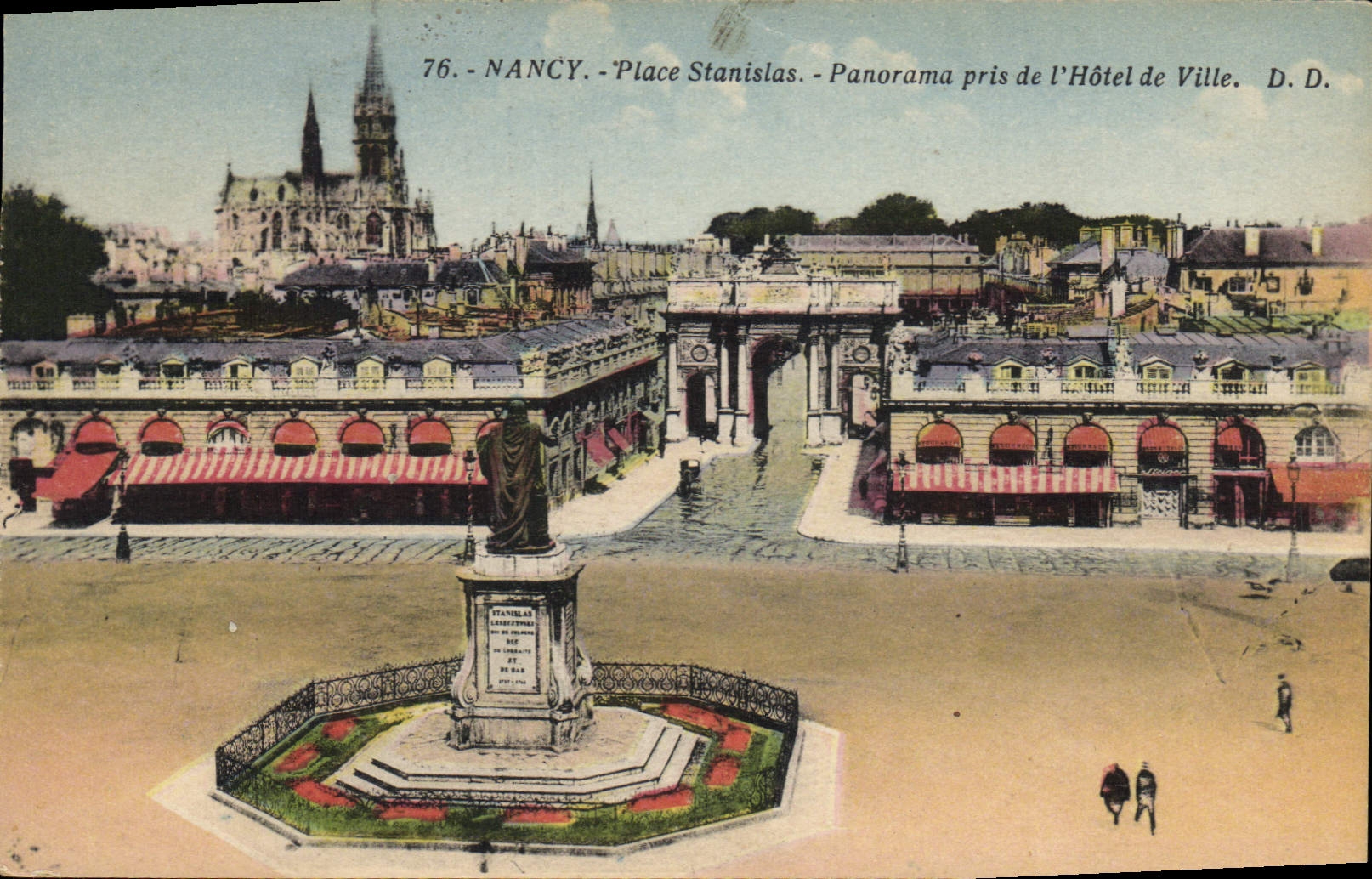 CPA Nancy Place Stanislas Panorama pris de l'Hotel de Ville 
