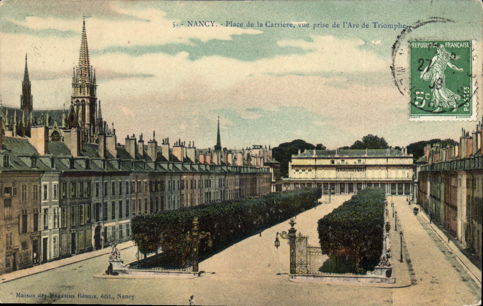 CPA Nancy Place de la Carriere vue prise de l'Arc de Triomphe 