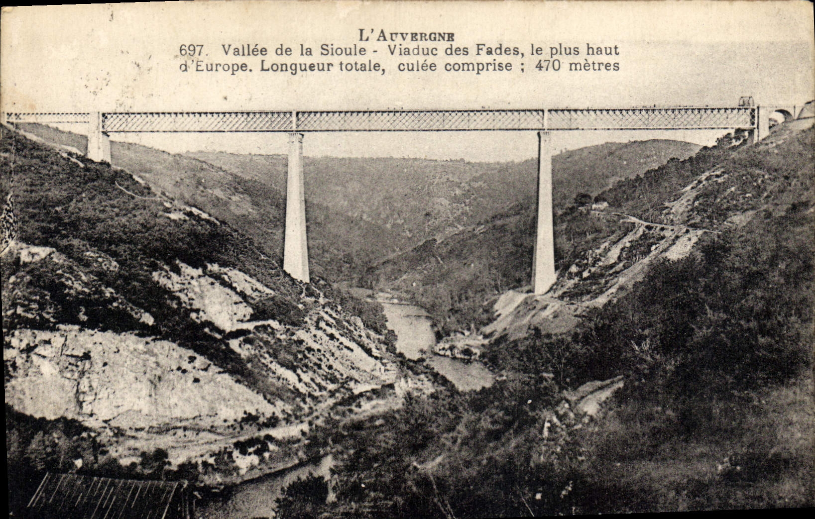 CPA L'Auvergne Vallee de la Sioule Viaduc des Fades 