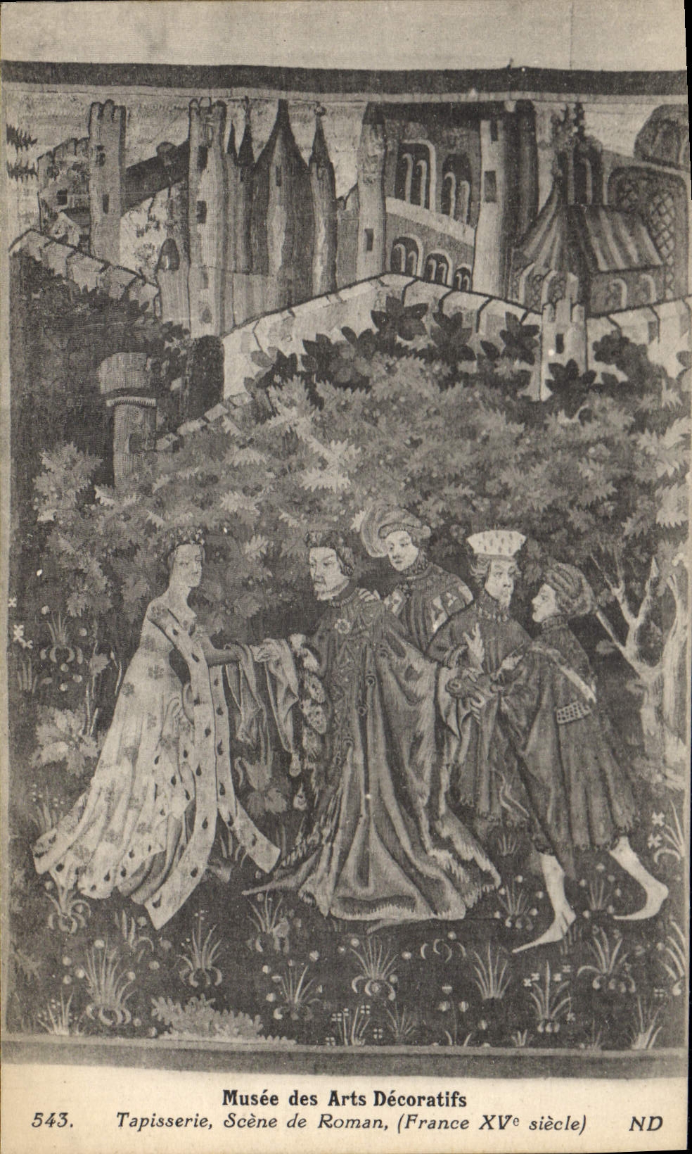 CPA Musee des Arts Decoratifs Tapisserie Scene de Roman