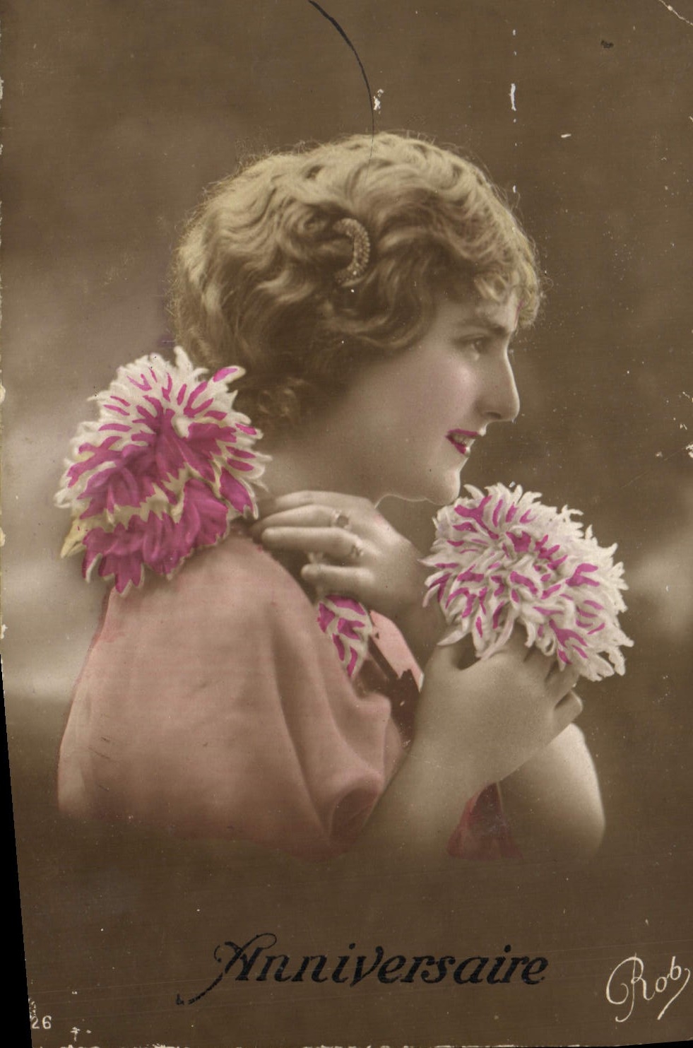 CPA Anniversaire Femme
