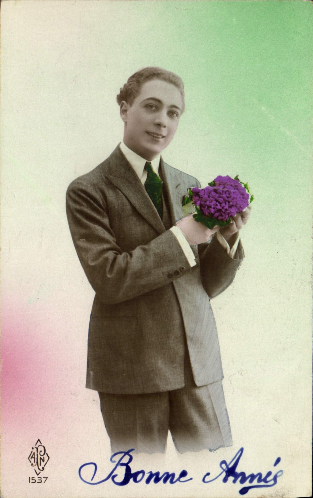 CPA Bonne Annee Homme