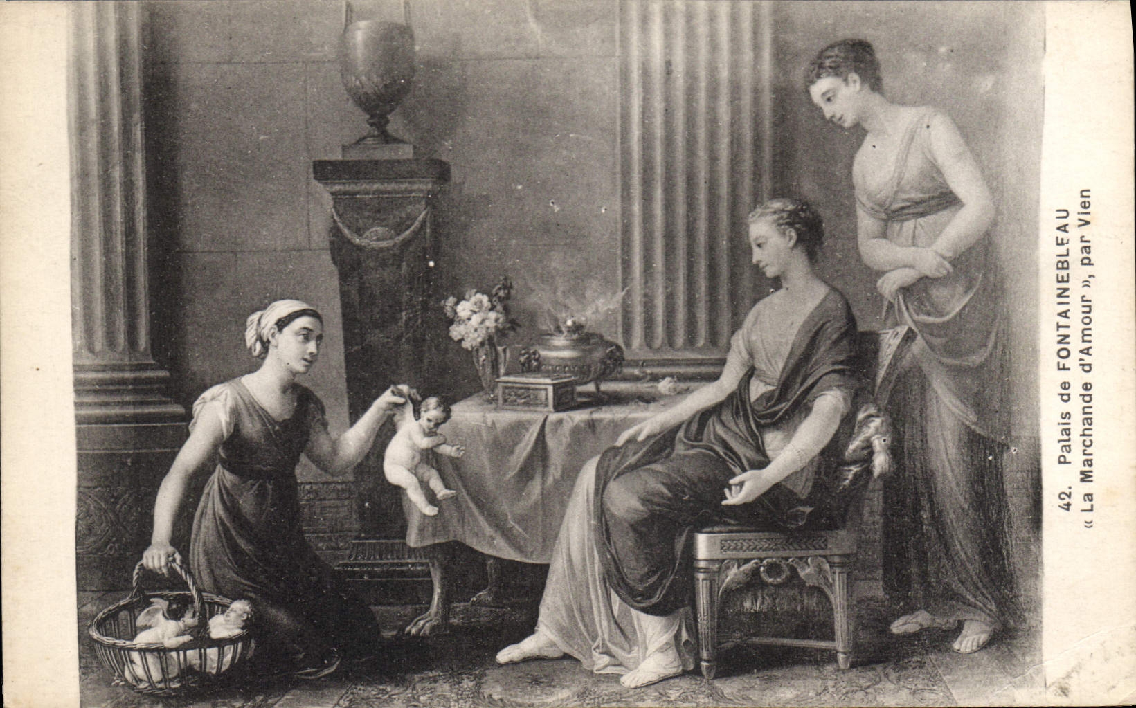 CPA Palais de Fontainebleau La Marchande d'Amour 