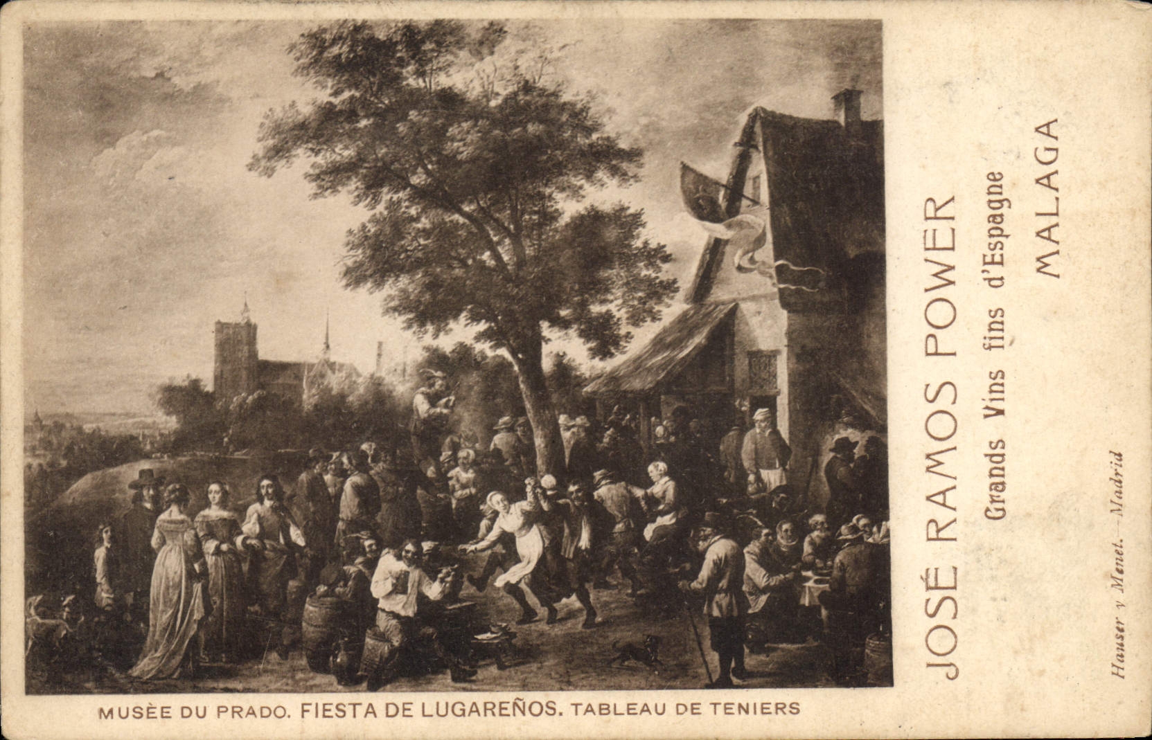 CPA Musee du Prado Fiesta de Lugarenos Tableau de Teniers
