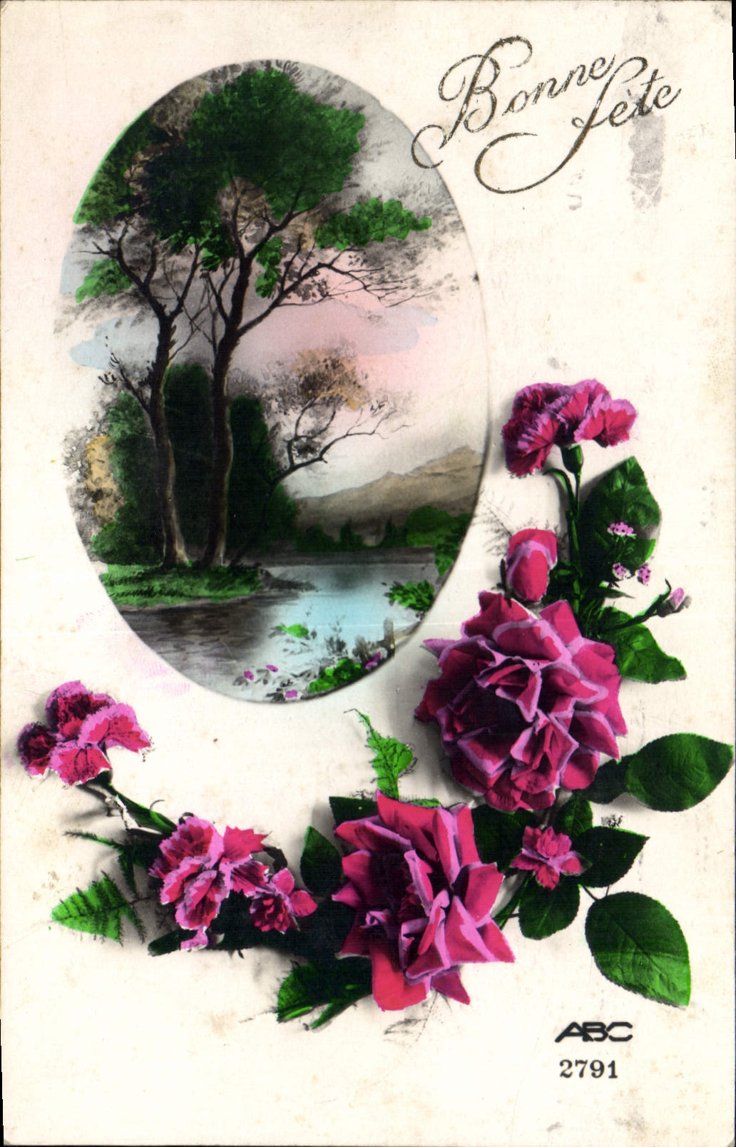 CPA Bonne Fete Fleurs