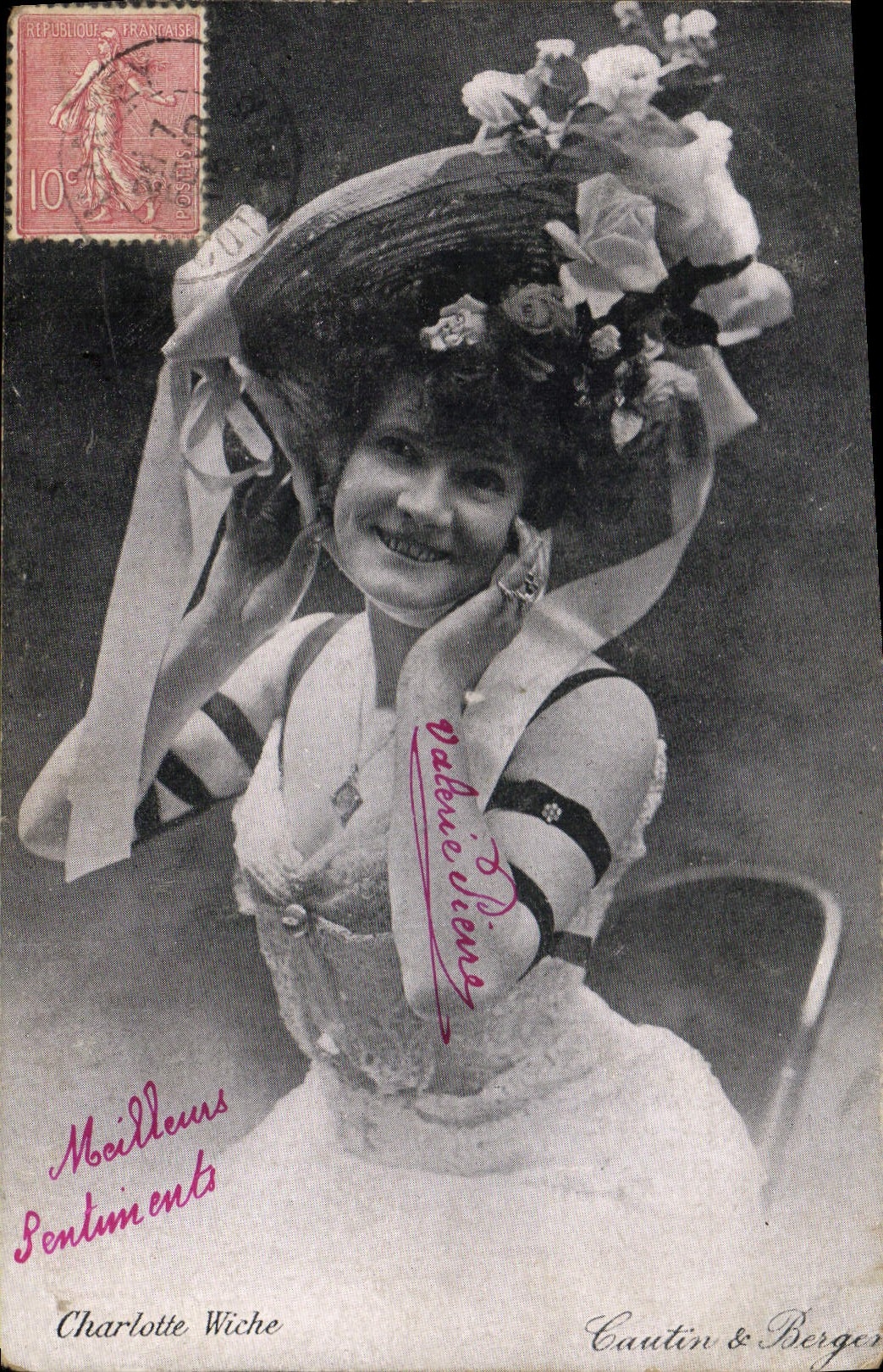 CPA Charlotte Wiche Cautin Berger Femme