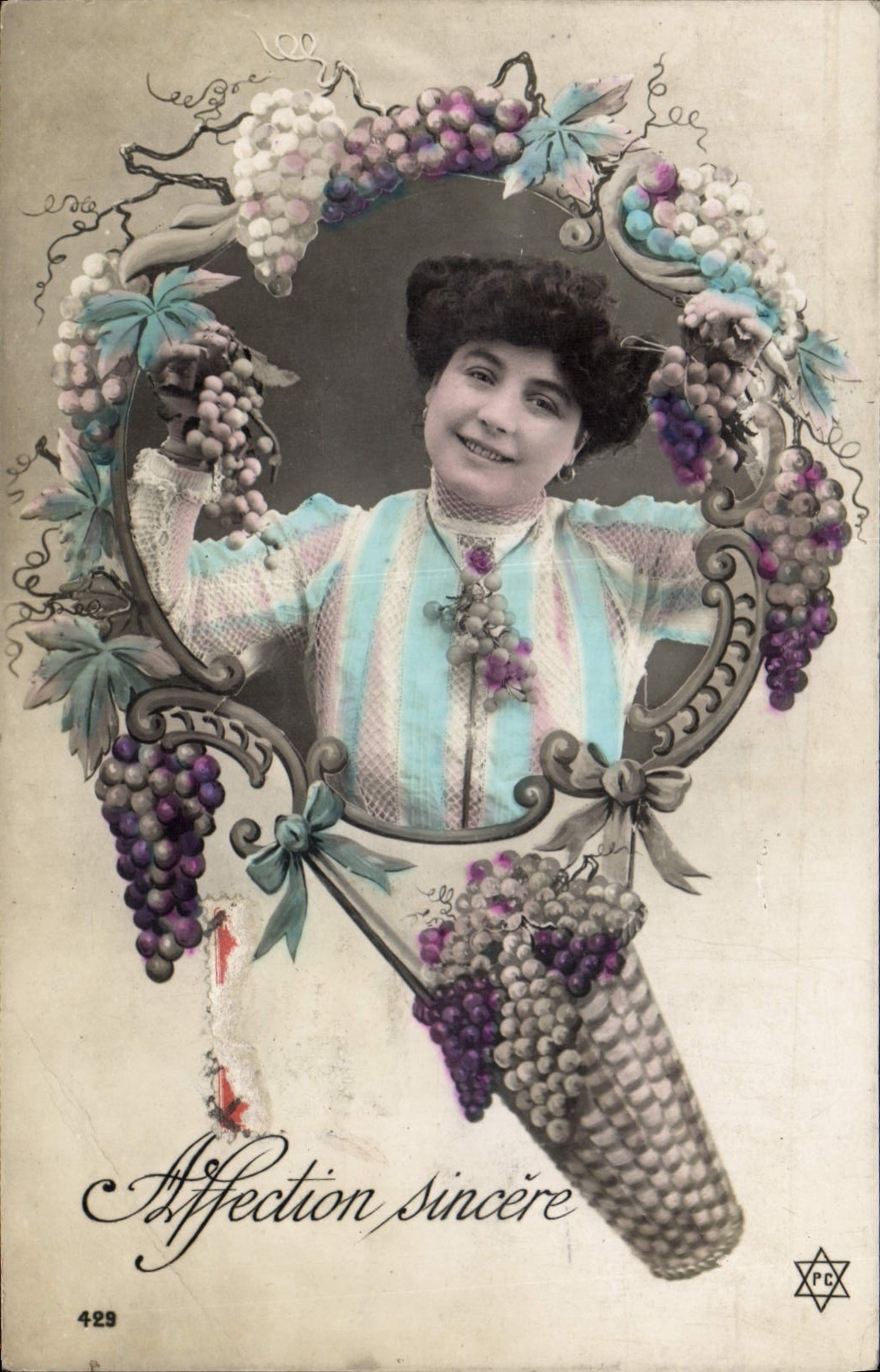 CPA Affection sincere Femme