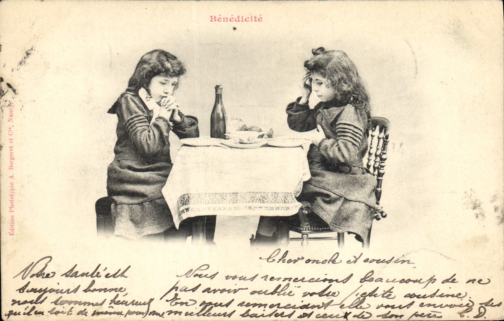 CPA Benedicite Enfants