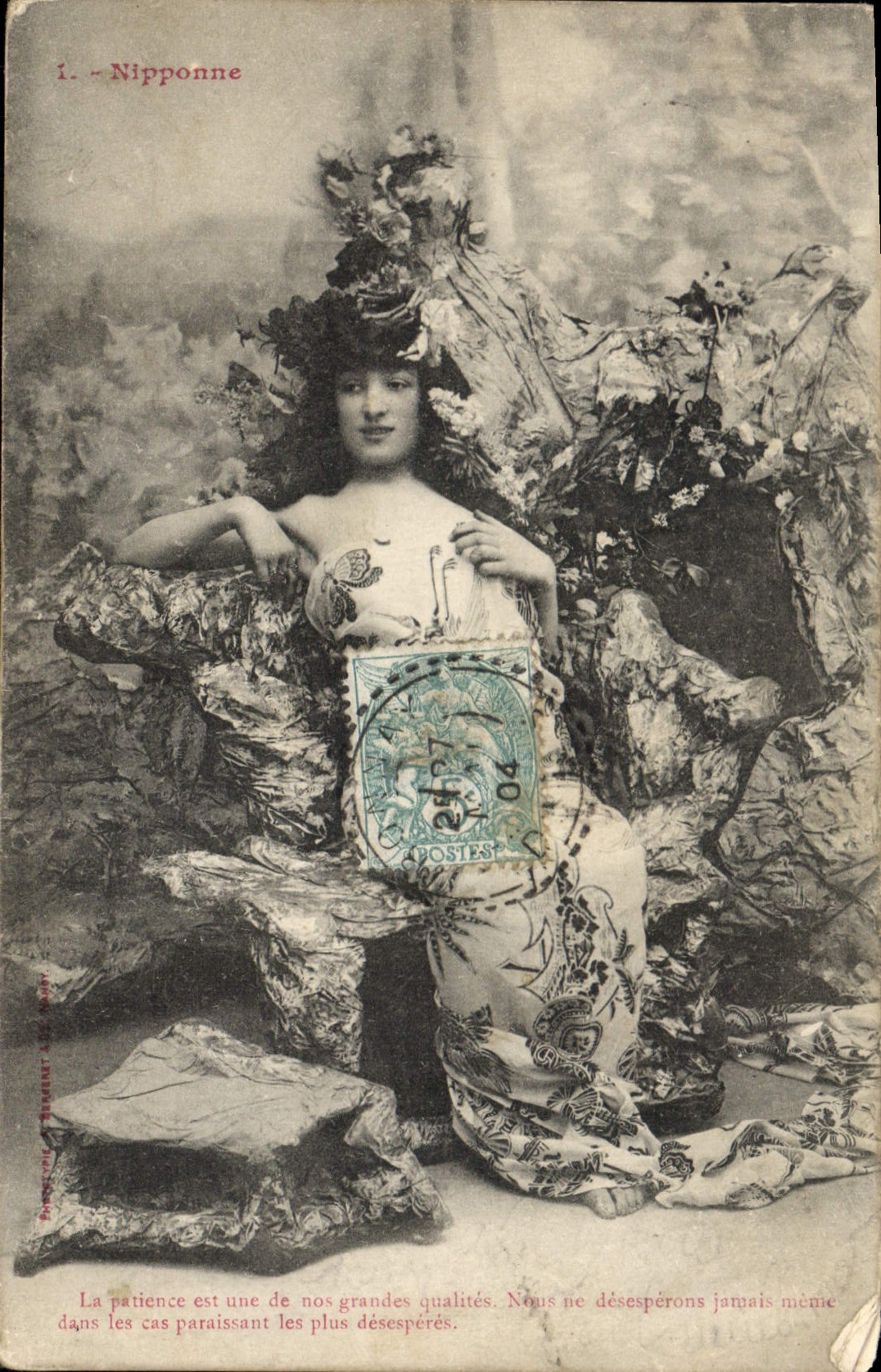 CPA Niponne La patience est une de nos grandes Femme Japon Nippon Japan