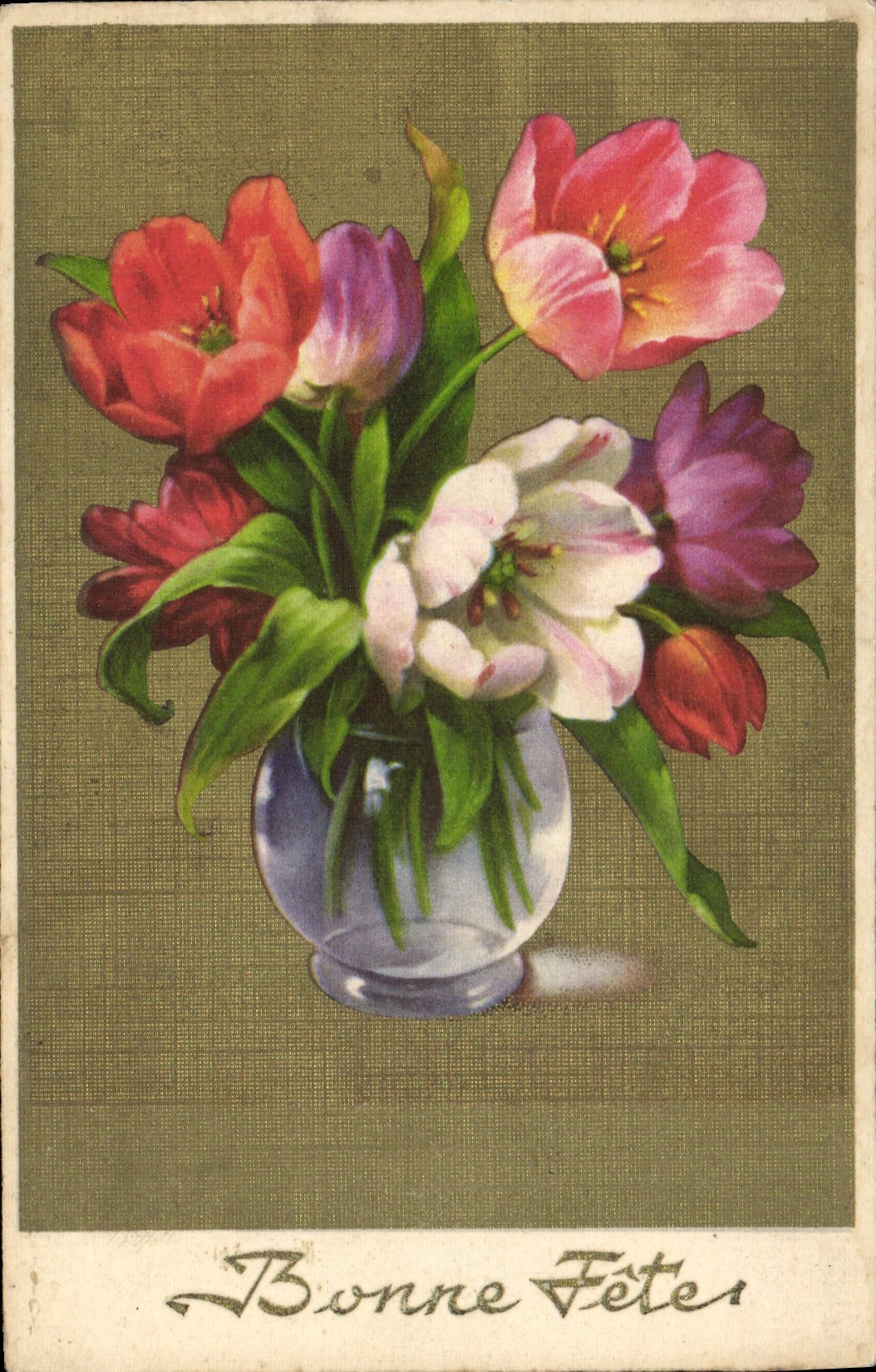 CPA Bonne Fete Fleurs