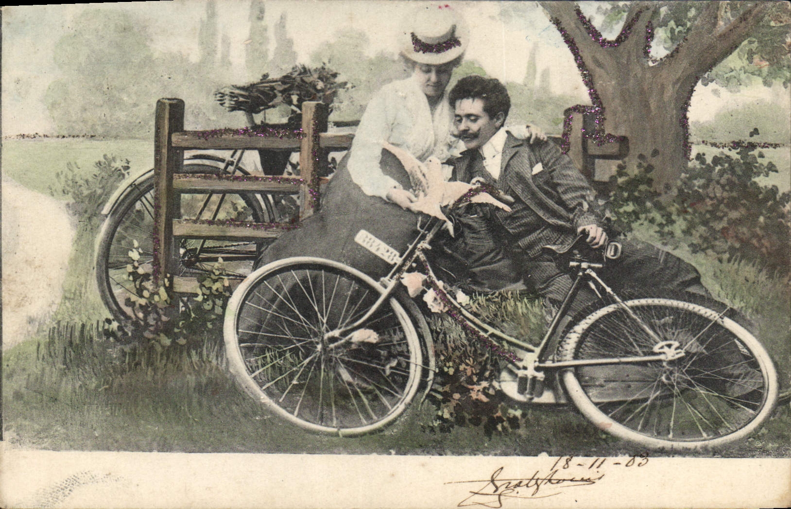 CPA Femme Velo Cycle