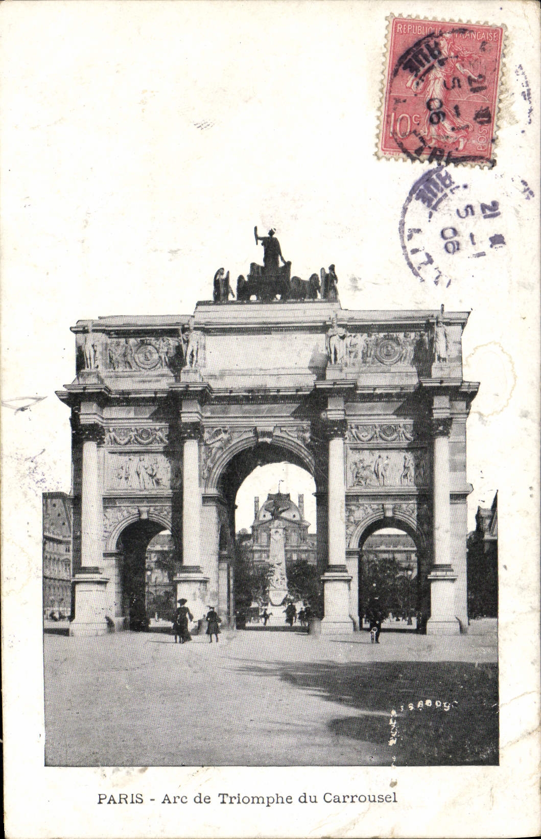 CPA Paris Arc de Triomphe du Carrousel