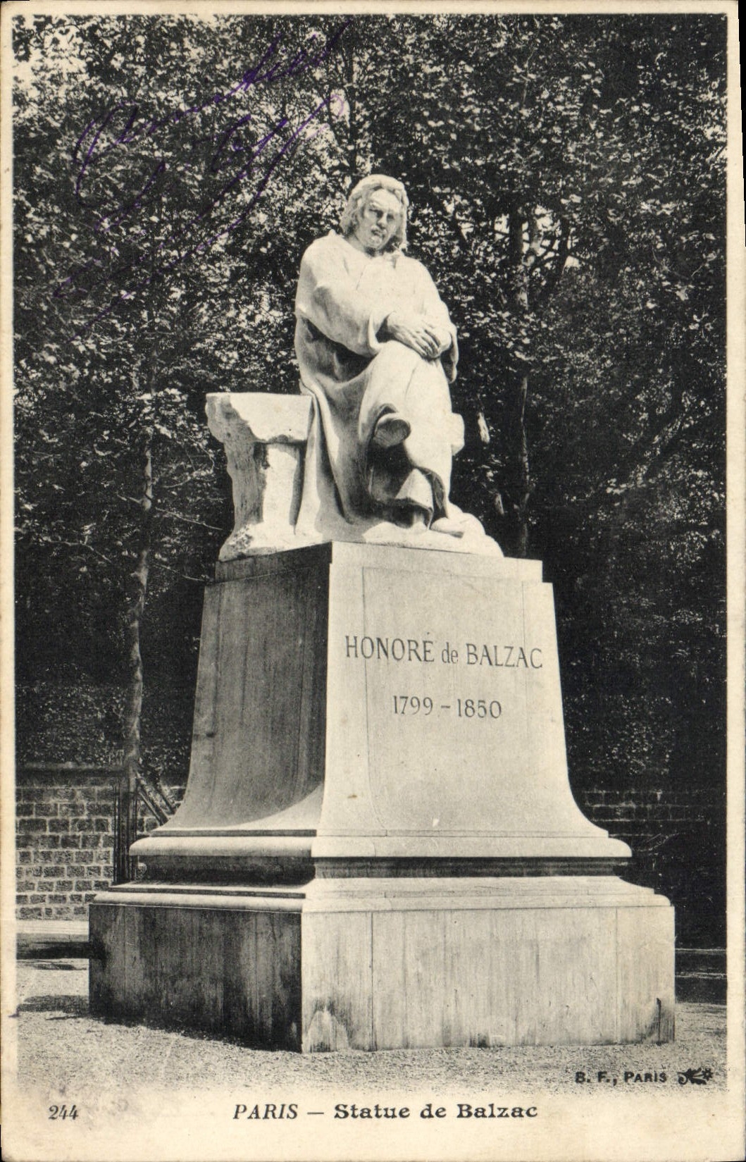 CPA Paris Statue de Balzac 