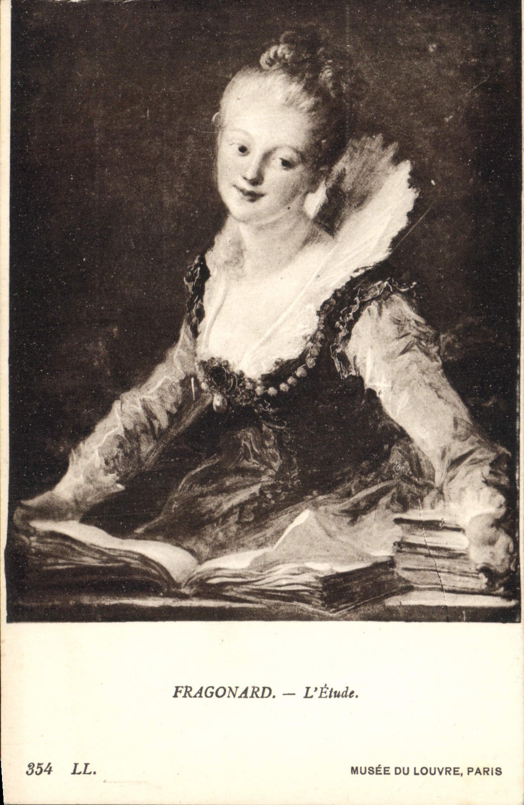CPA Fragonard L'Etude Musee du Louvre Paris 