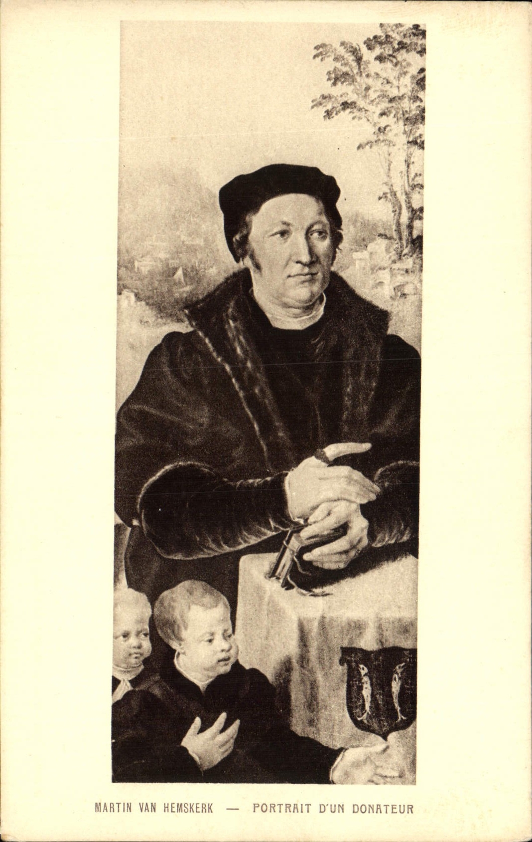 CPA Martin van Hemskerk Portrait d'un Donateur 