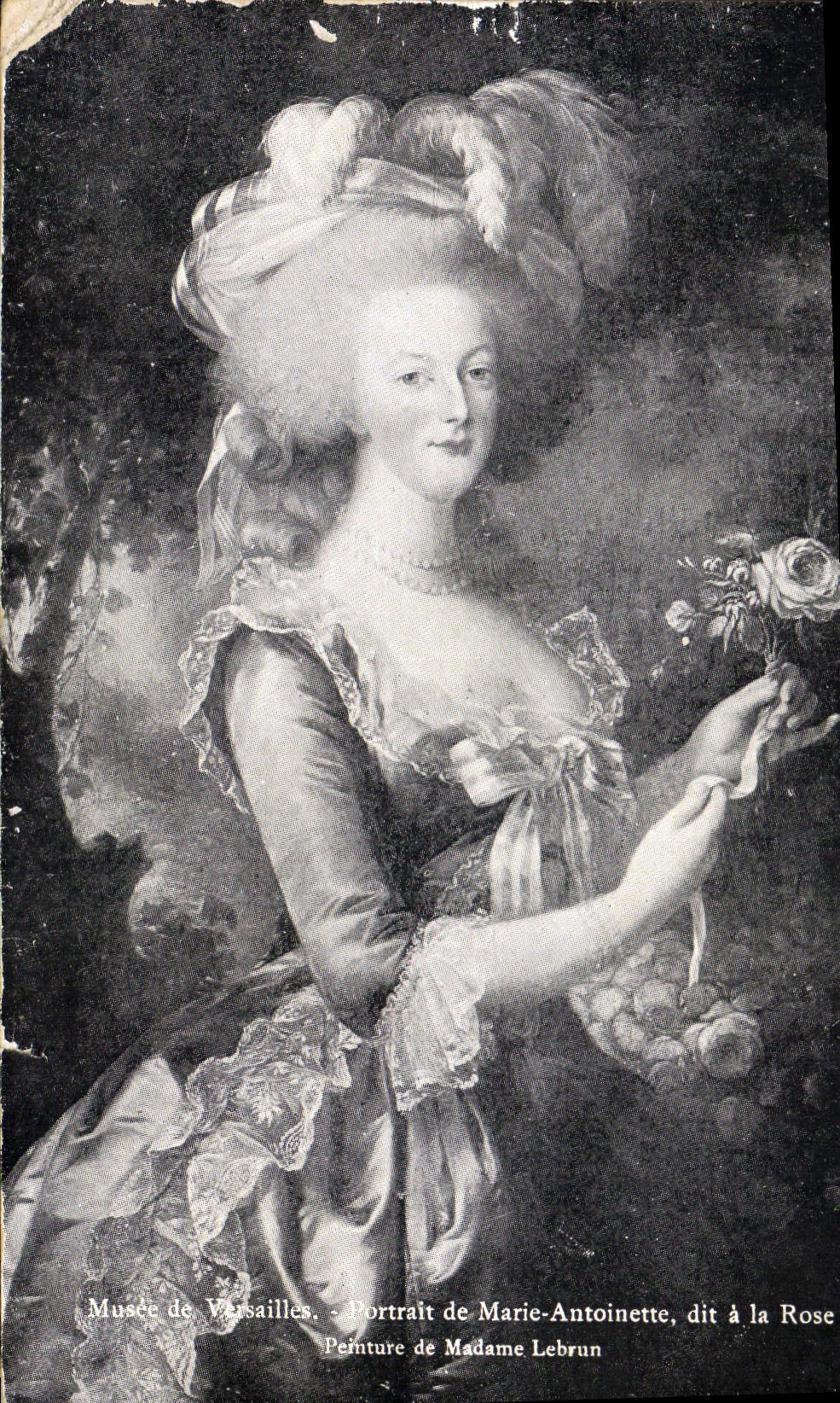 CPA Musee de Versailles Portrait de Marie Antoinette dit a la Rose 