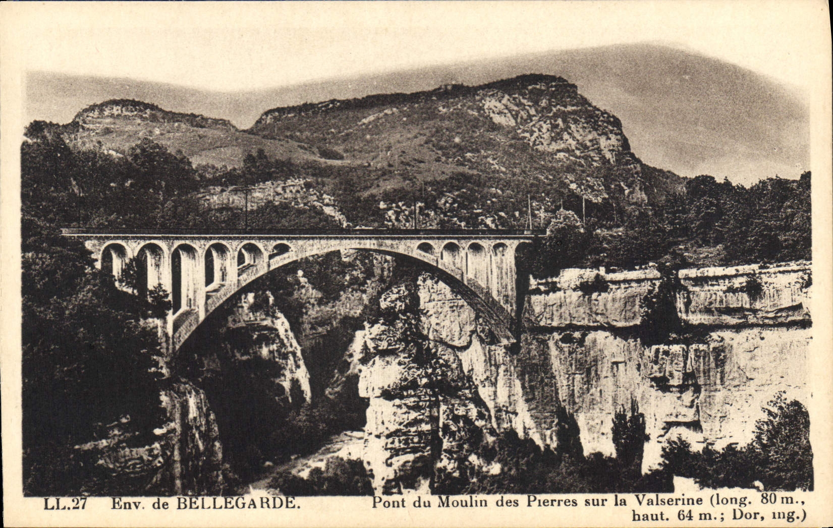 CPA Env de Bellegarde Pont du Moulin des Pierres sur la Valserine