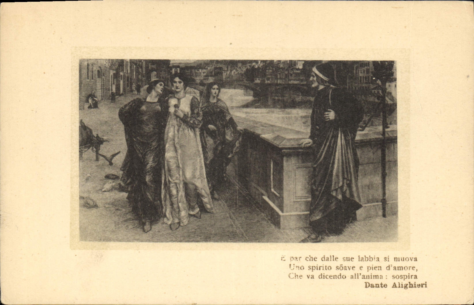 CPA L'par che dalle sue labbia su muova 