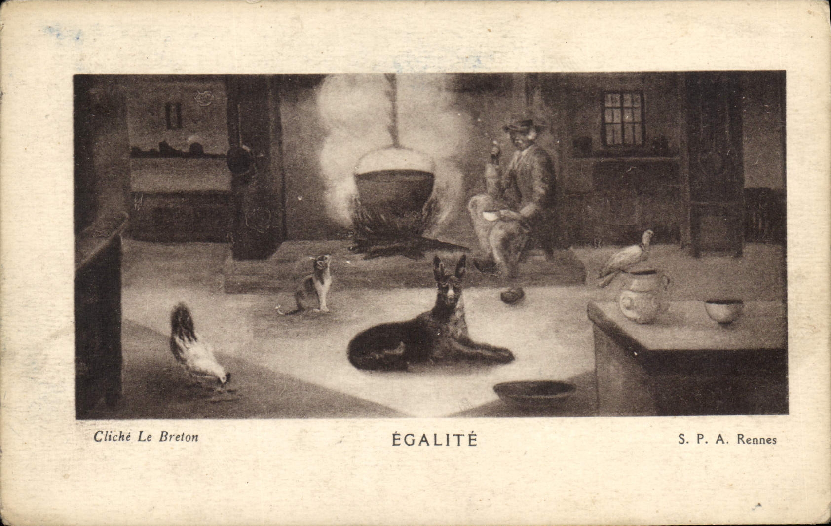 CPA Cliche Le Breton Egalite 