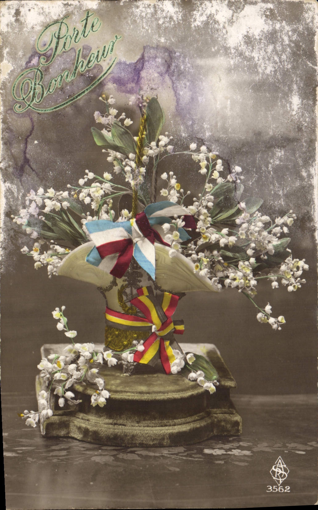 CPA Porte Bonheur Fleurs