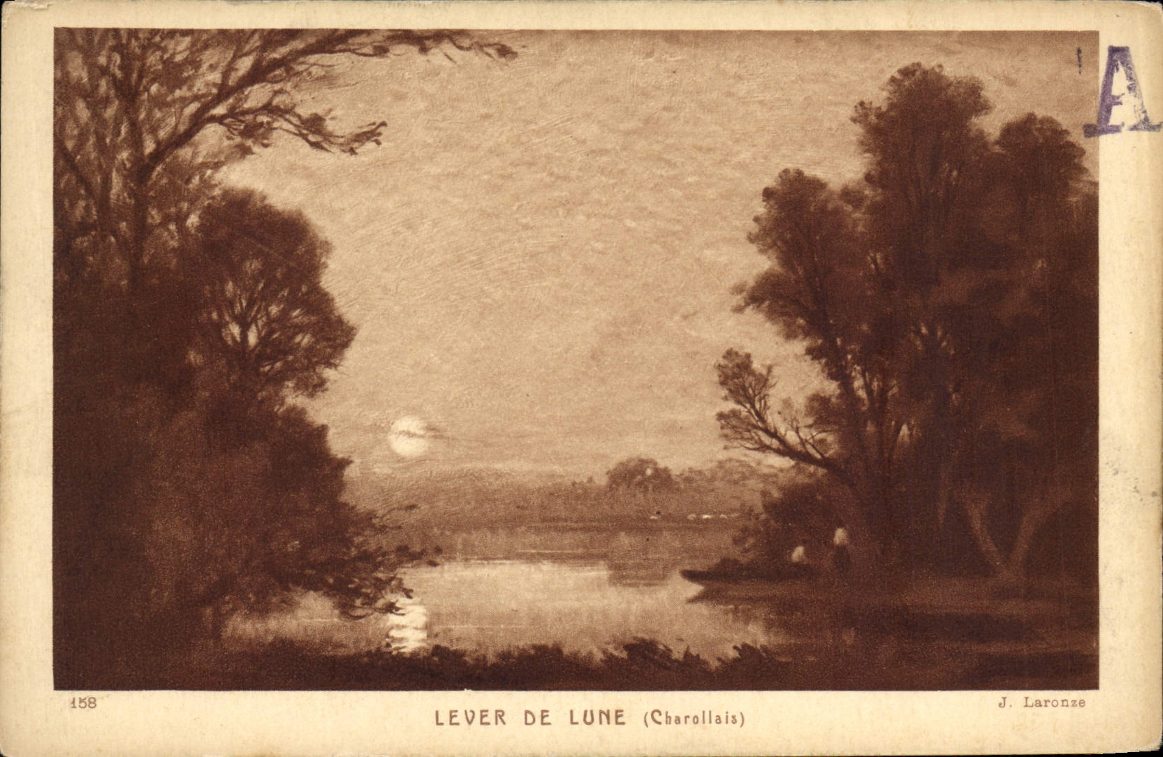 CPA Lever de Lune Charellais 