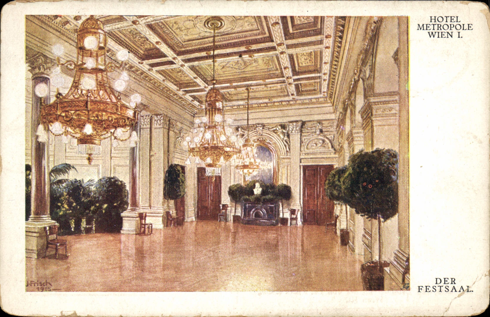 CPA Hotel Metropole Wien Der Festsaal 