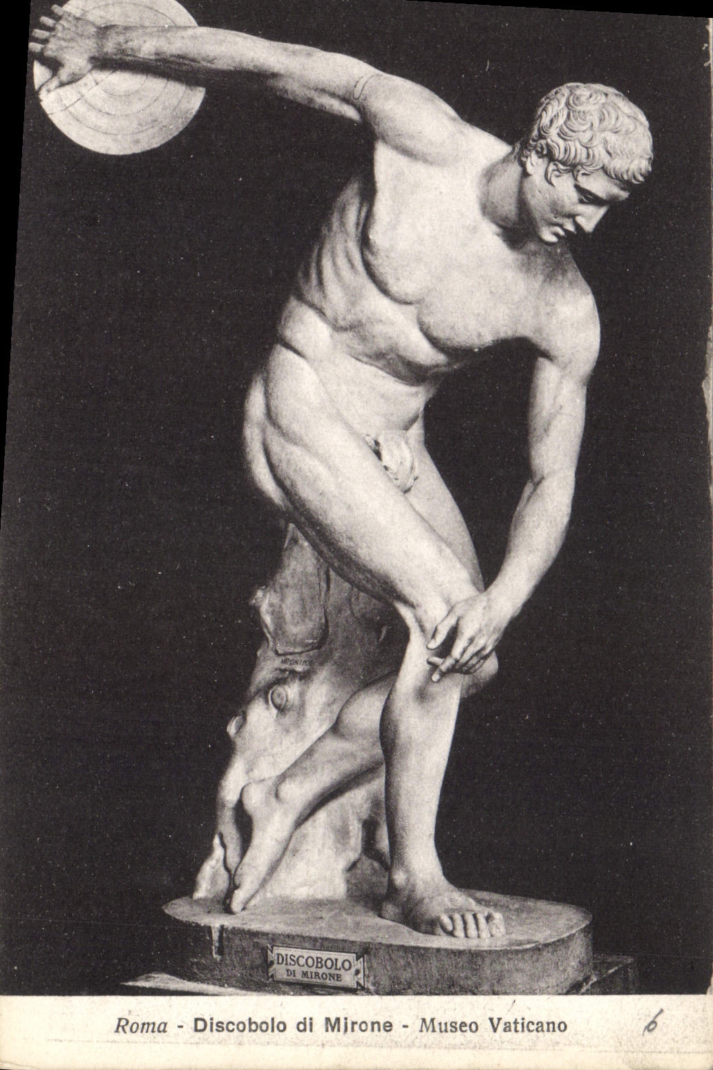 CPA Roma Discobolo di Mirone Museo Vaticano