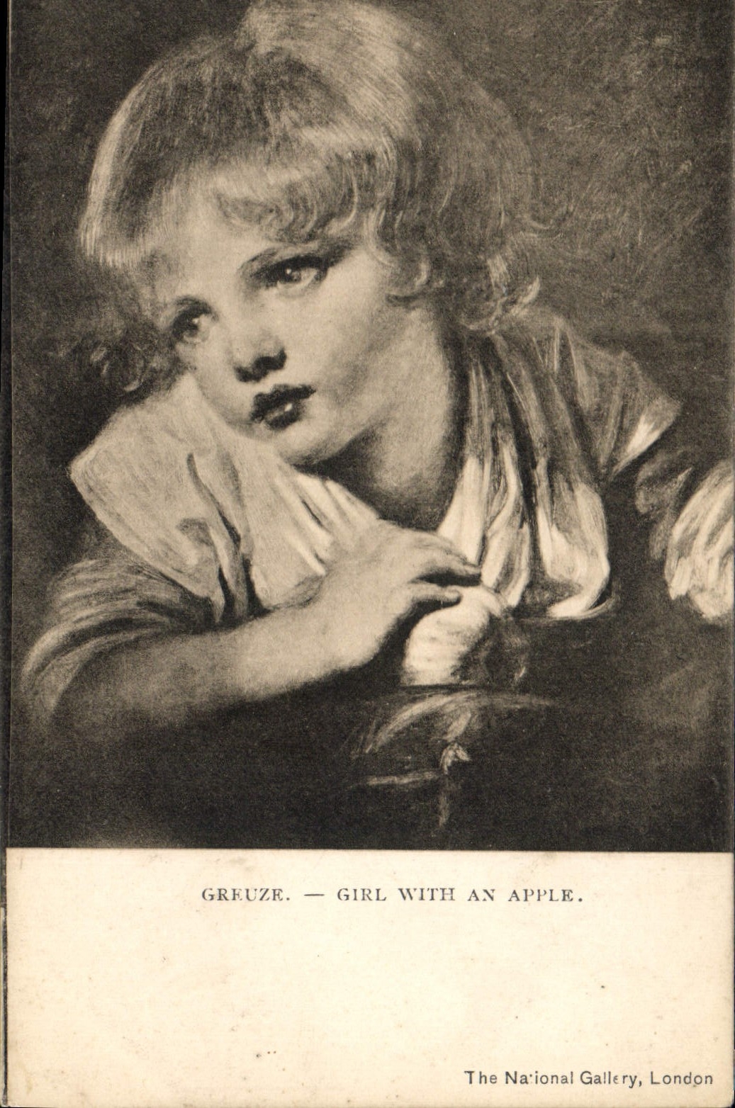 CPA The National Gallery London Greuze Girl with an apple 