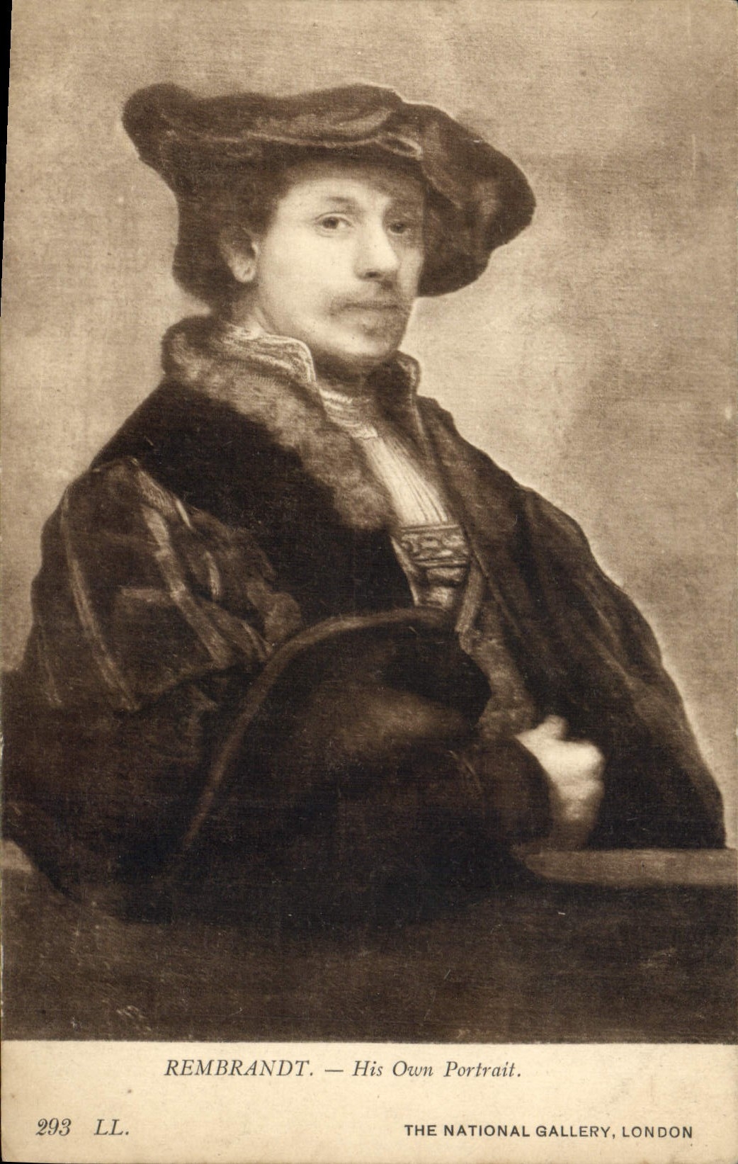 CPA The National Gallery London Rembrandt His Own Portrait 