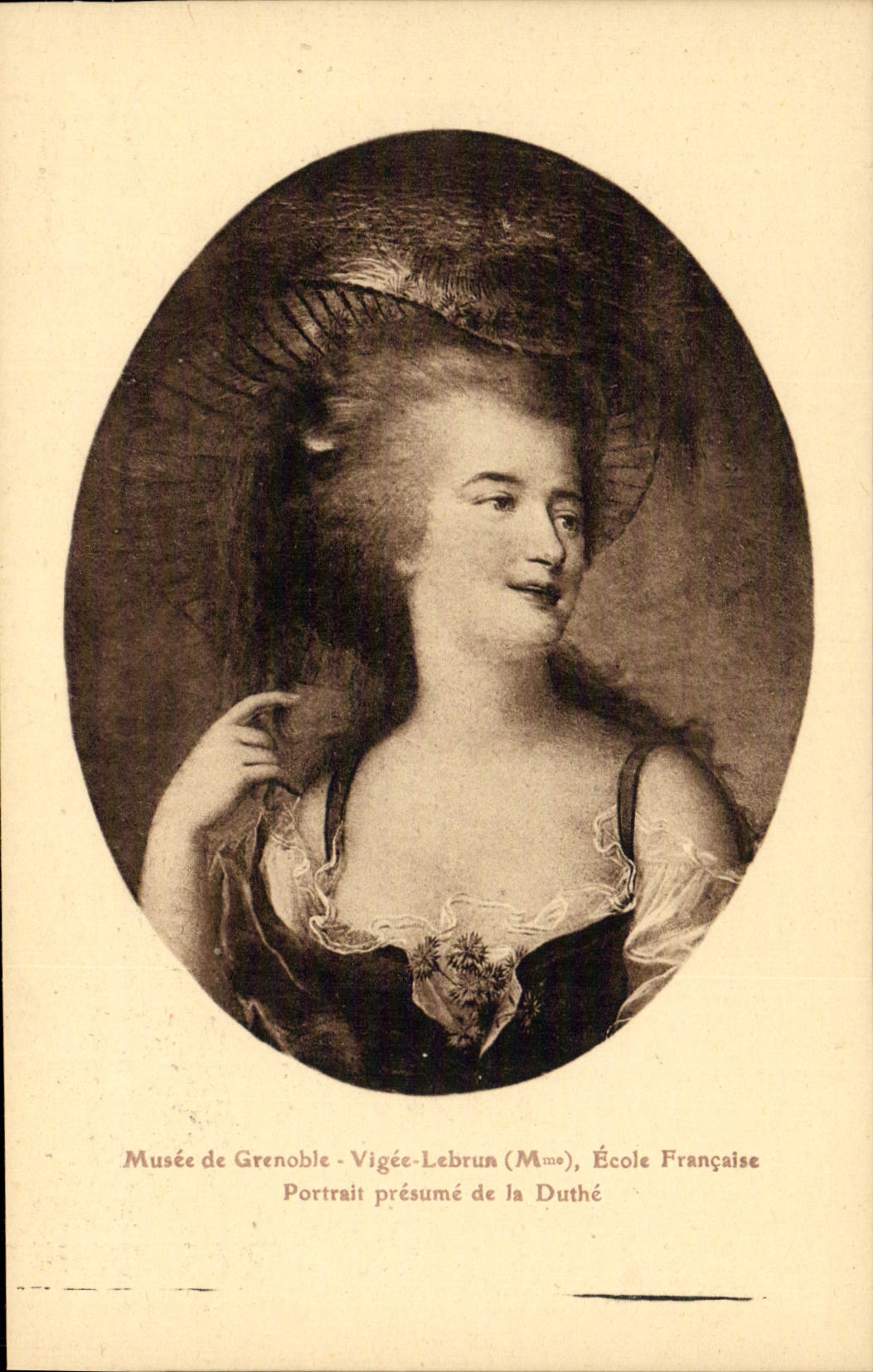 CPA Musee de Grenoble Vigee Lebrun Ecole Francaise Portrait presume de la Duthe 