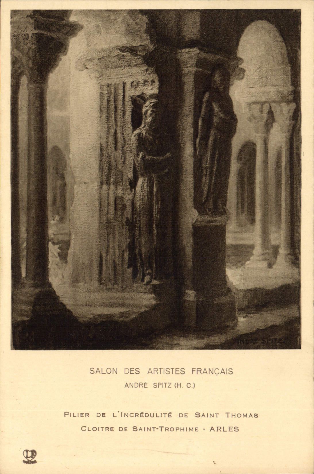 CPA Salon des Artistes Francais Andre Spitz Cloitre de Saint Trophime Arles 