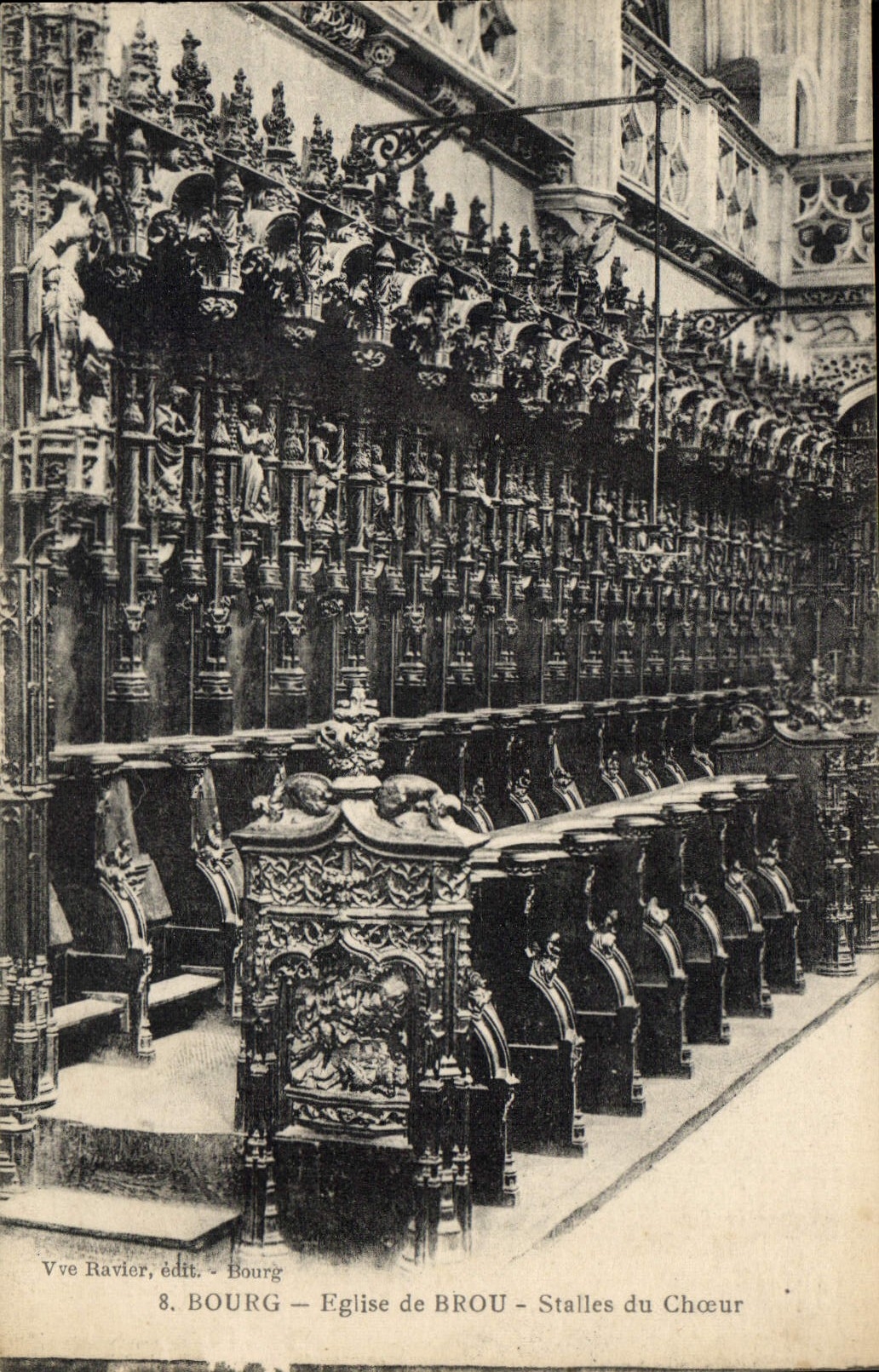 CPA Bourg Eglise de Brou Stalles du Choeur 