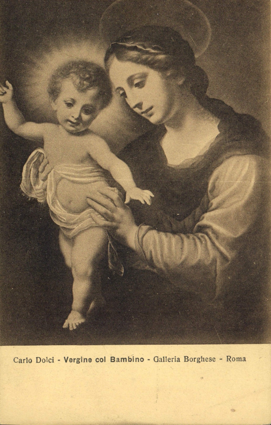 CPA Carlo Dolci Vergine col Bambino Galleria Borghese Roma 