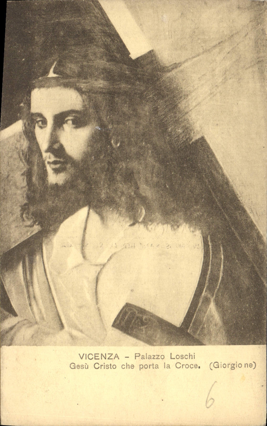 CPA Vincenza Palazzo Loschi Gesu Cristo che porta la Croce 