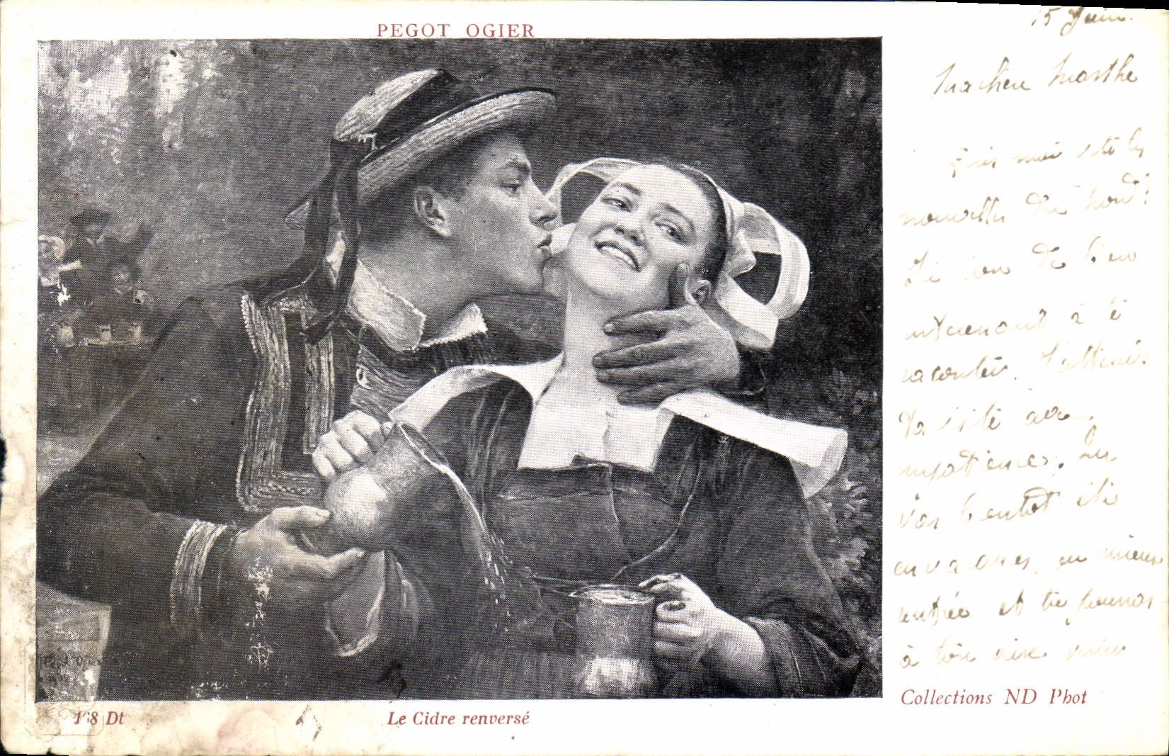 CPA Pegot Ogier le Cidre renverse 