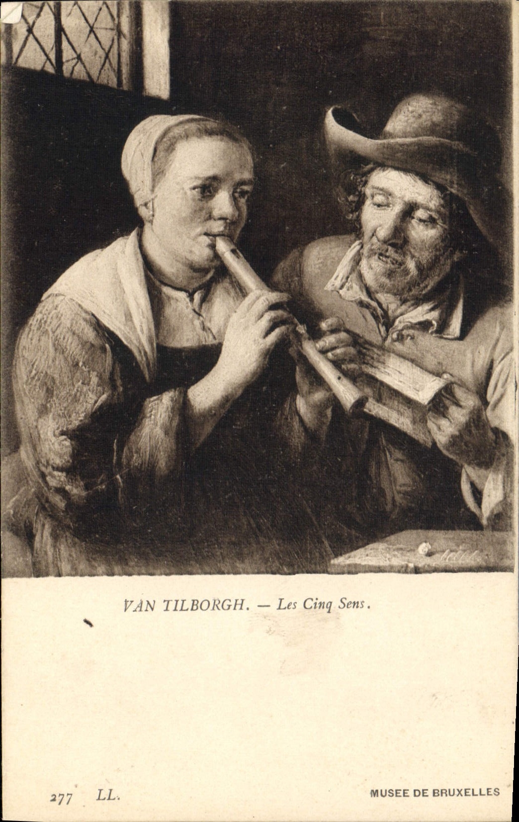 CPA Van Tilborch les Cinq Sens Musee de Bruxelles