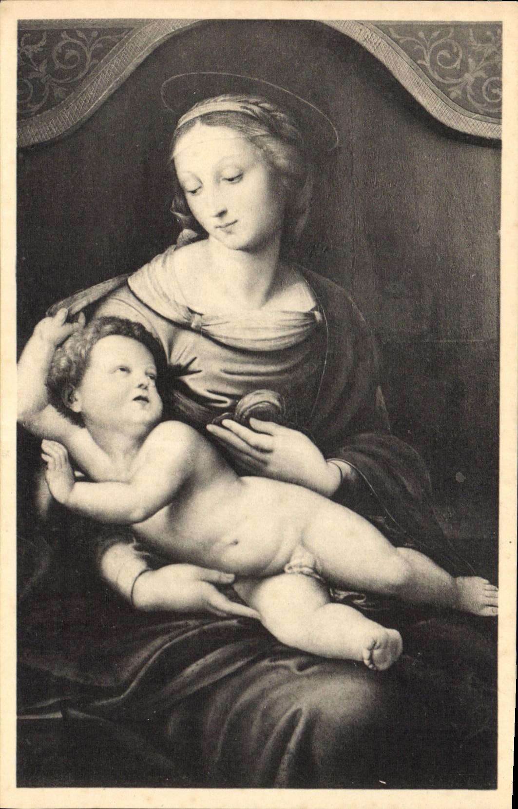 CPA D'Apres Raphael 1483 1520 la Vierge et l'Enfant Musee de Bruxelles 