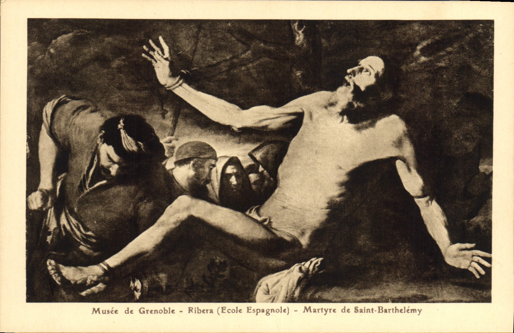 CPA Musee de Grenoble Ribera Ecole Espagnole Martyre de Saint Barthelemy 