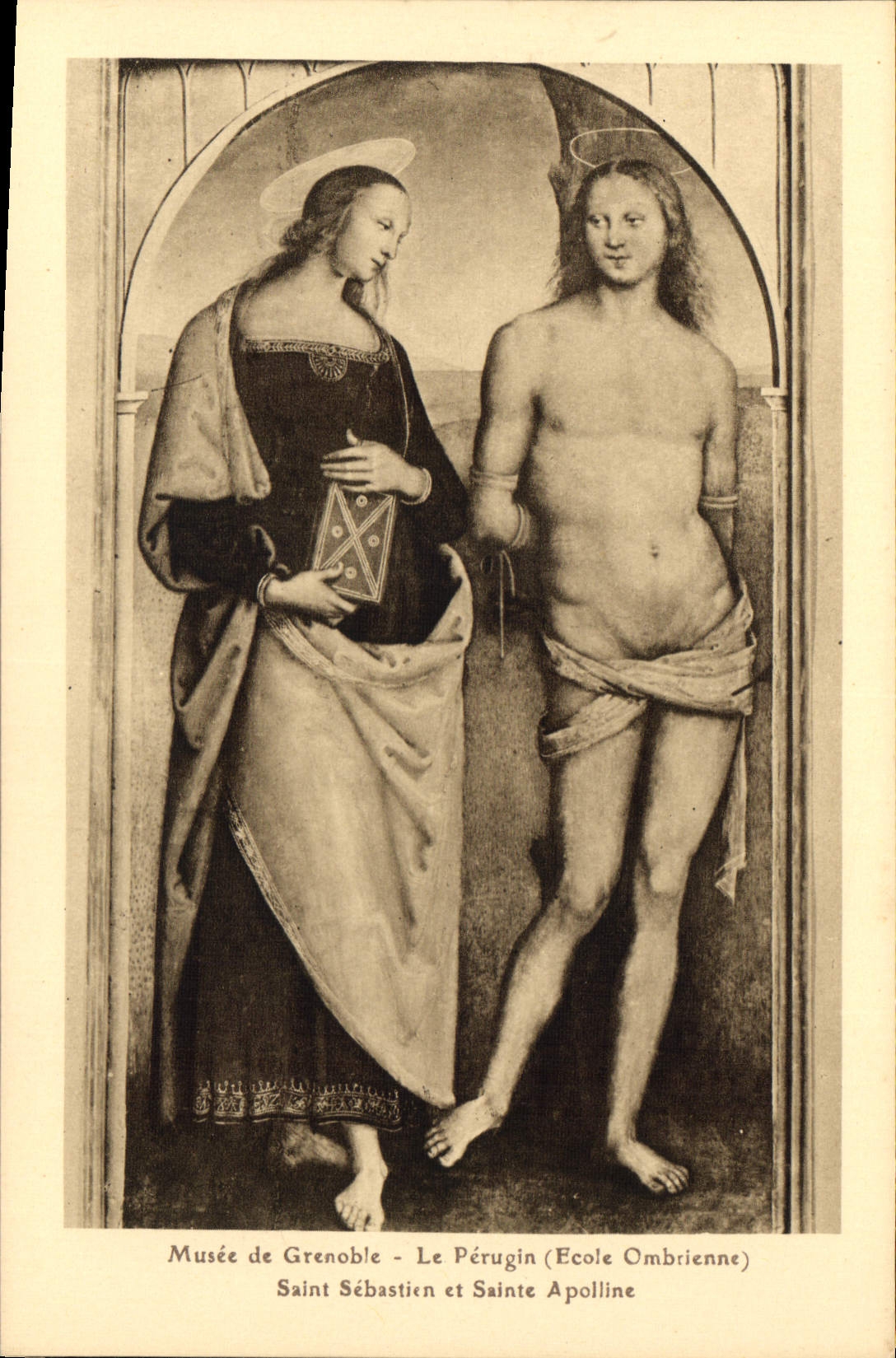 CPA Musee de Grenoble le Perugin Ecole Ombrienne Saint Sebastien et Sainte Apolline 