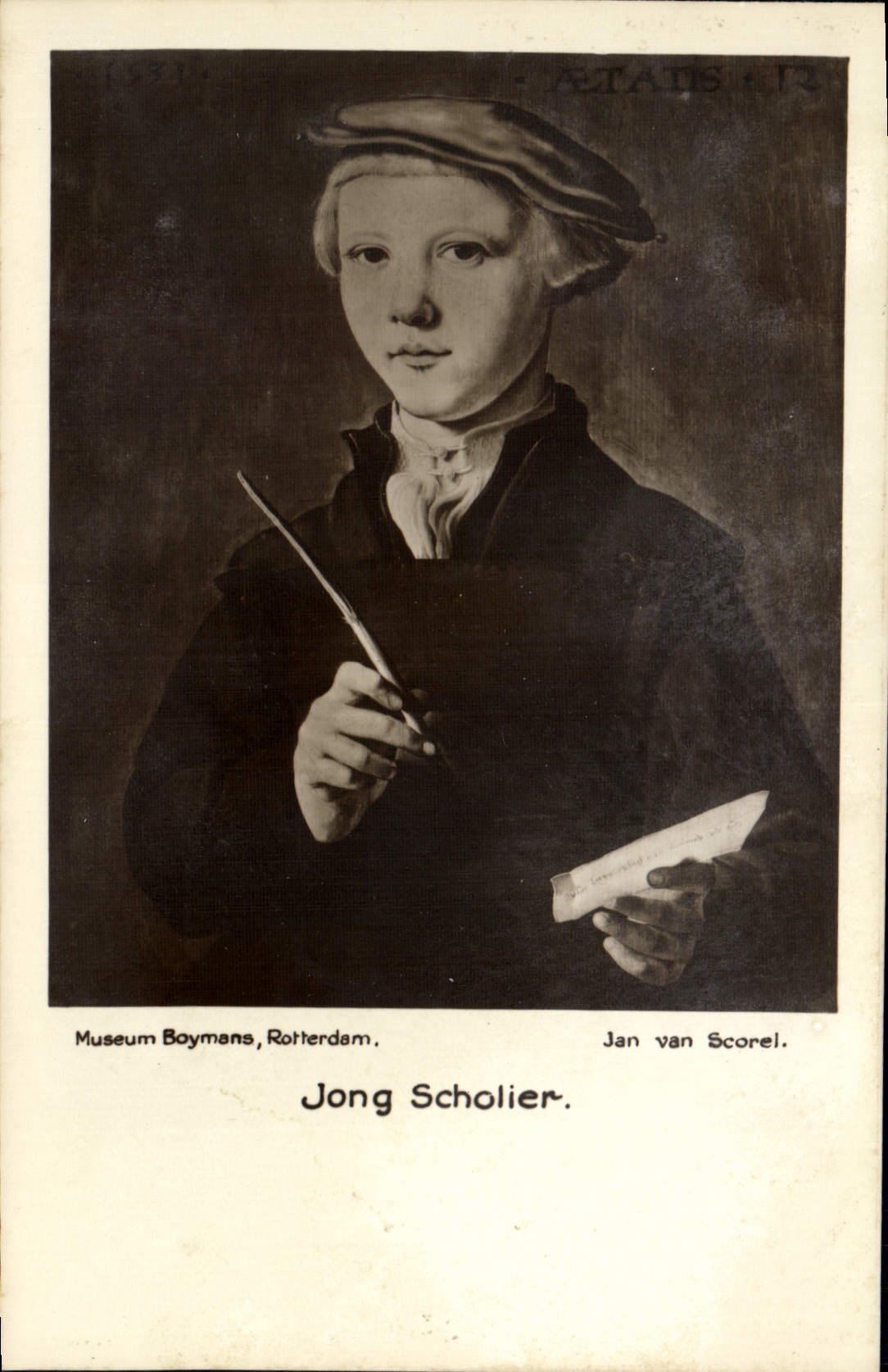 CPA Museum Boymans Rotterdam Jong Scholier Jan Van Scorel 