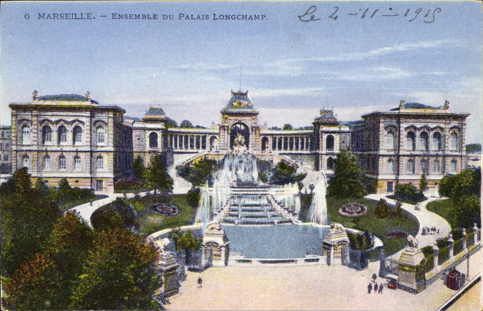 CPA Marseille Ensemble du Palais Longchamp 