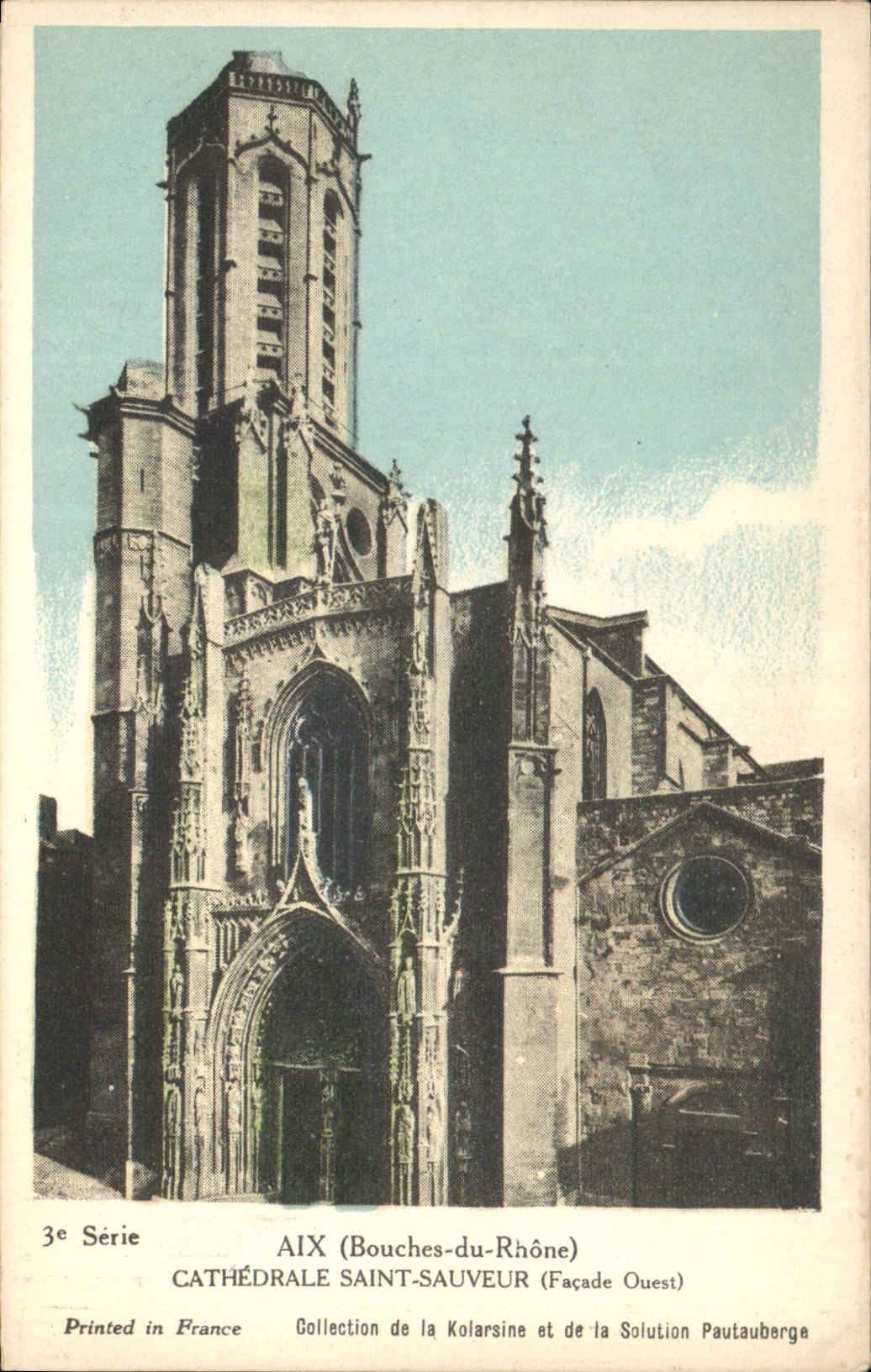 CPA Aix Bouches du Rhone Cathedrale Saint Sauveur Facade Ouest 