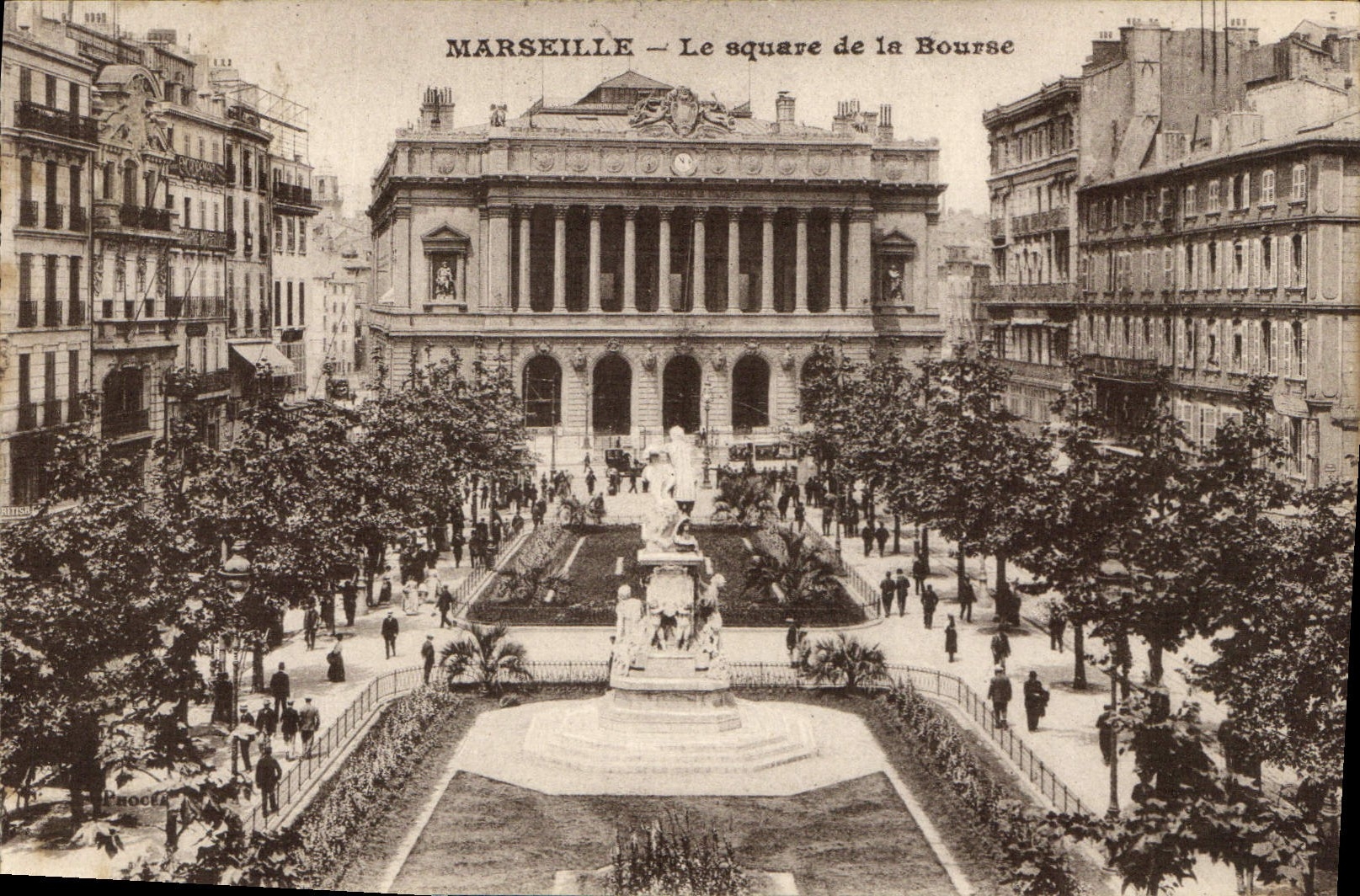 CPA Marseille le Square de la Bourse 