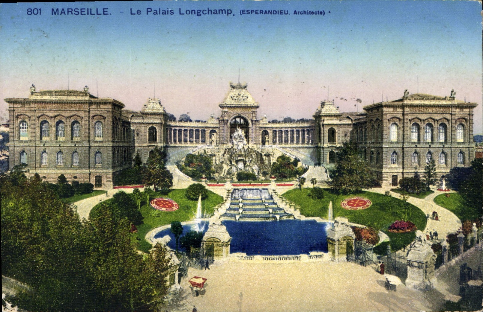 CPA Marseille le Palais Longchamp Esperandieu architecte 