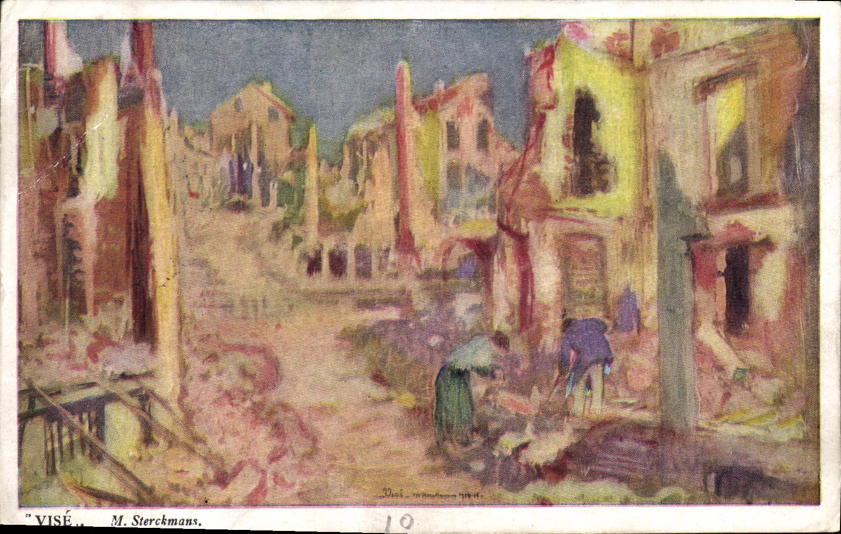 CPA Vise M Sterckmans Soldats invalides belges