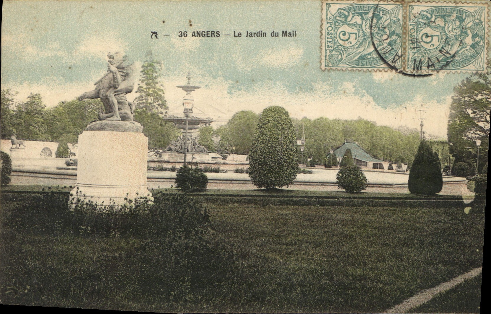 CPA Angers le Jardin du Mail 